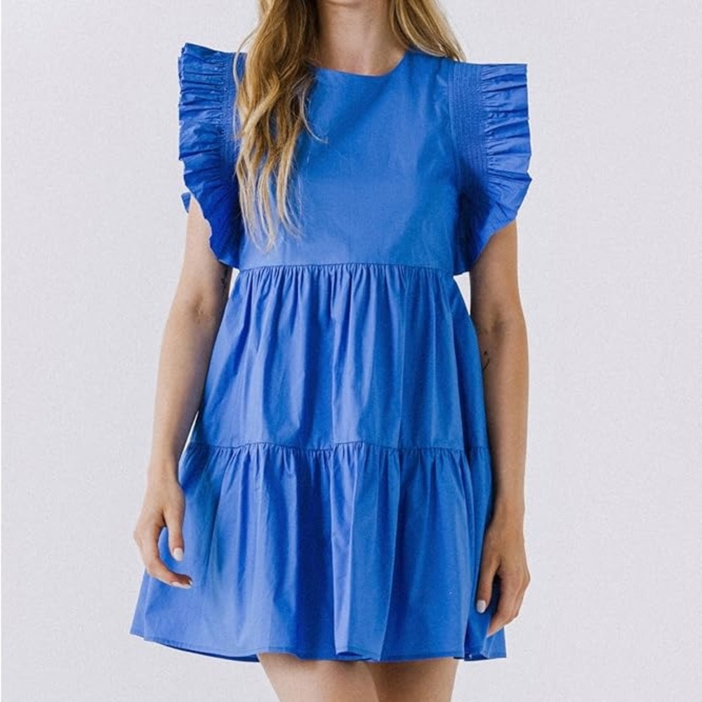 English Factory Ruffled Babydoll Mini Dress